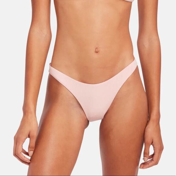 Vitamin A High Leg Bikini Bottom in Pink XS - Picture 1 of 4